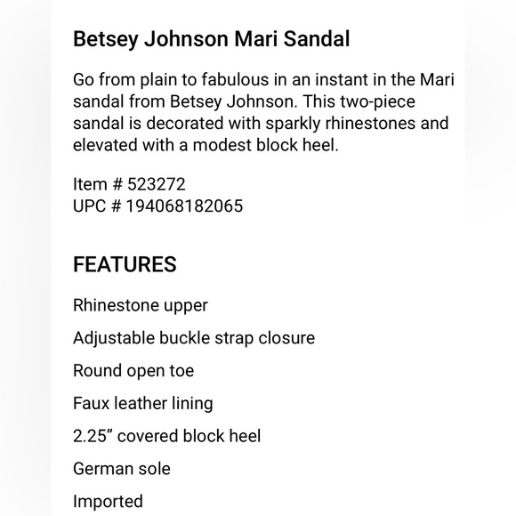 Betsey Johnson Mari Sandal - Picture 10 of 10